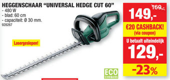 Hubo Heggenschaar "universal hedge cut 60" aanbieding