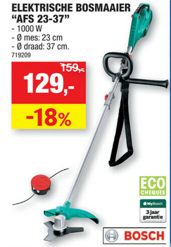 Hubo Elektrische bosmaaier "AFS 23-37" 1000W aanbieding
