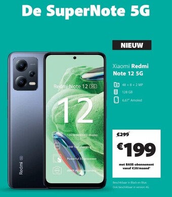 Base Xiaomi redmi note 12 5g aanbieding