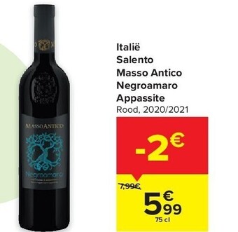 Italië salento masso antico negroamaro appassite