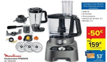 Carrefour Keukenrobot fp825e10 aanbieding