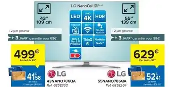 Carrefour Lg 43nano786qa uhd 4k led tv aanbieding