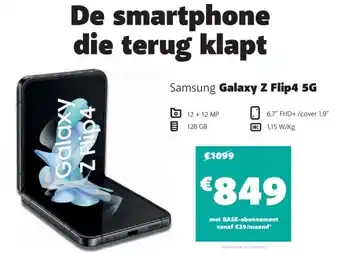 Base Samsung galaxy z flip4 5g aanbieding