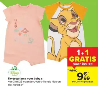 Carrefour Korte pyjama voor baby’s aanbieding