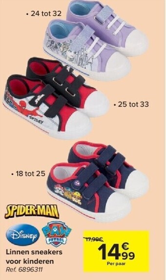 Carrefour Linnen sneakers voor kinderen aanbieding