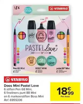 Carrefour Doos mini pastel love aanbieding