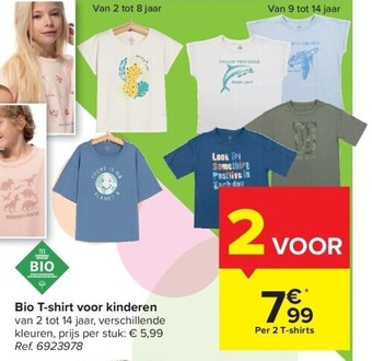 Carrefour Bio t-shirt voor kinderen aanbieding