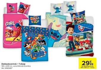 Carrefour Dekbedovertrek + 1 sloop aanbieding