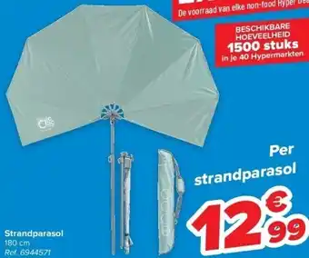 Carrefour Strandparasol 180 cm aanbieding