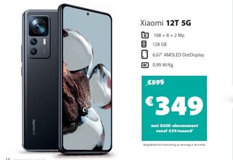 Base Xiaomi 12t 5g aanbieding