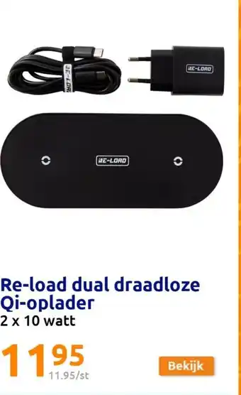 Re-Load Dual Draadloze Qi-oplader 2 x 10 Watt