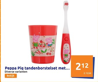Action Peppa Pig Tandenborstelset met aanbieding