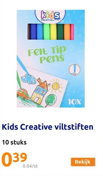 Action Kids Creative Viltstiften aanbieding