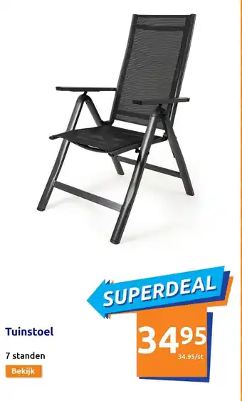 Action Tuinstoel 7 Standen aanbieding