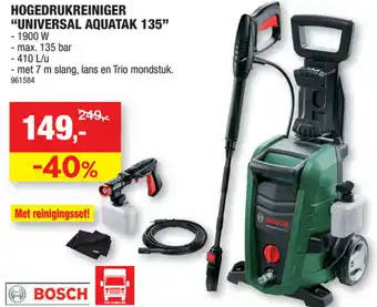 Hubo Hogedrukreiniger "universal aquatak 135" 1900W aanbieding