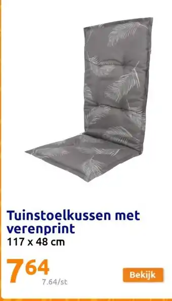 Tuinstoelkussen met Verenprint 117 x 48cm