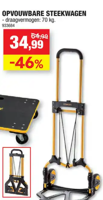 Hubo Opvouwbare steekwagen 70kg aanbieding