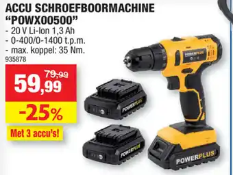 Hubo Accu schroefboormachine "POWX00500" aanbieding