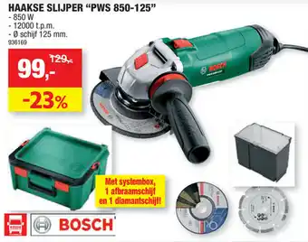 Hubo Haakse slijper "PWS 850-125" 850W aanbieding