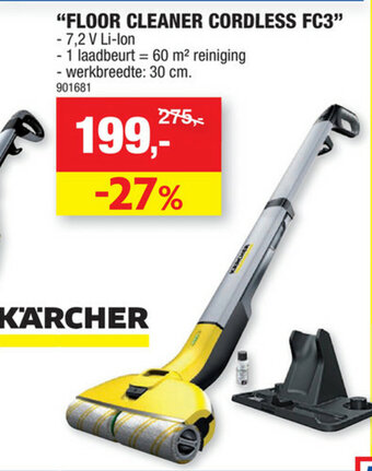 Floor cleaner cordless FC3