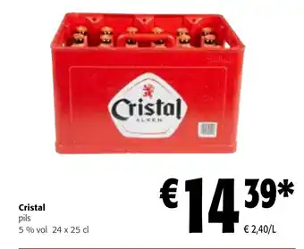 Colruyt Cristal Pils 5% Vol 24 x 25cl aanbieding