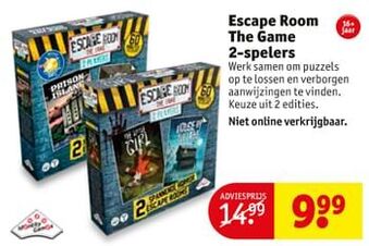 Kruidvat Escape room the game 2-spelers aanbieding