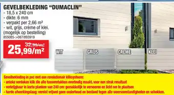 Hubo Gevelbekleding "dumaclin" 18.5x240 cm aanbieding