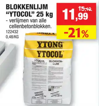 Blokkenlijm "ytocol" 25kg