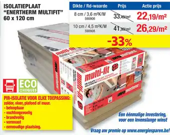 Hubo Isolatieplaat "enertherm multifit" 60x120 cm aanbieding