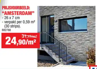 Hubo Steenstrips "amsterdam" 26x7 cm aanbieding