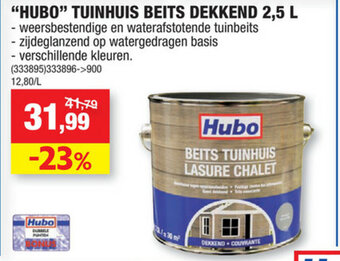 Hubo Tuinhuis beits dekkend 2.5L aanbieding