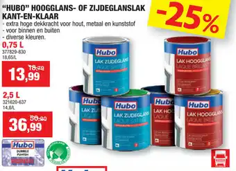Hubo Hoogglans- of zijdeglanslak kant-en-klaar 0.75L aanbieding