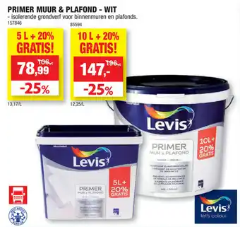 Hubo Primer muur & plafond - wit 5L aanbieding