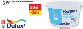 Hubo Acrylverf "powerdek muur en plafond" 5L - wit aanbieding