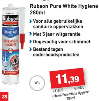Hubo Rubson Pure White Hygiene 280ml aanbieding