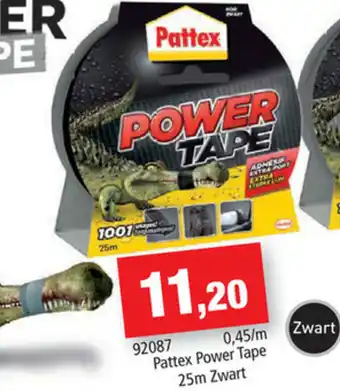 Hubo Pattex Power Tape 25m Zwart aanbieding