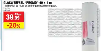 Hubo Glasweefsel "promo" 40x1 m aanbieding
