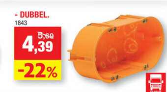 Hubo Holle wand inbouwdoos - dubbel aanbieding
