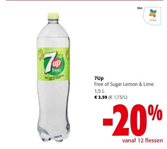 Colruyt 7Up free of sugar lemon & lime 1,5L aanbieding
