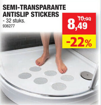 Semi-transparante antislip stickers