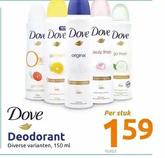 Action Dove deodorant 150 ml aanbieding