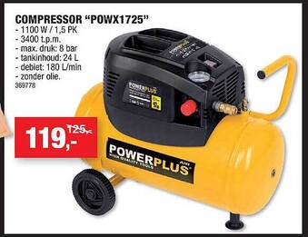 Hubo Powerplus Compressor aanbieding