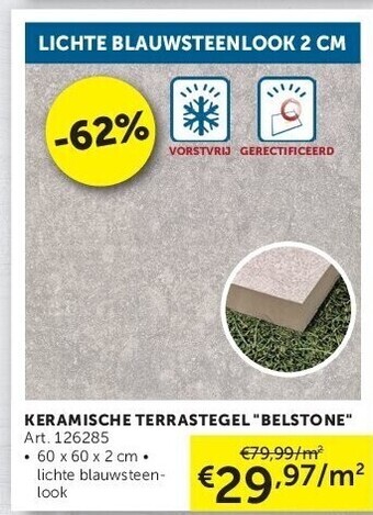 Keramische terrastegel belstone
