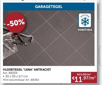 Zelfbouwmarkt Vloertegel lena antraciet aanbieding
