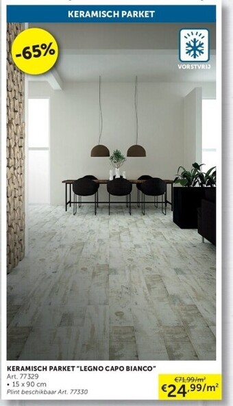 Zelfbouwmarkt Keramisch parket “legno capo bianco” aanbieding