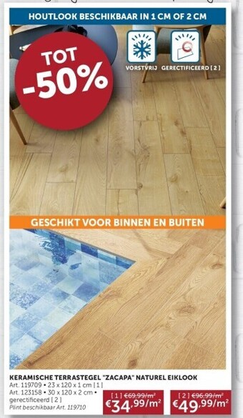 Zelfbouwmarkt Keramische terrastegel zacapa naturel eiklook aanbieding