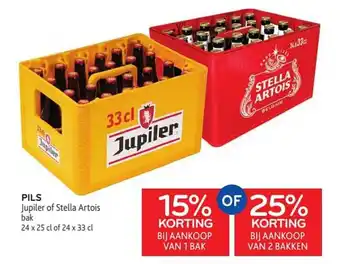 Alvo Jupiler of stella artois pils 24 x 25cl of 24 x 33cl aanbieding