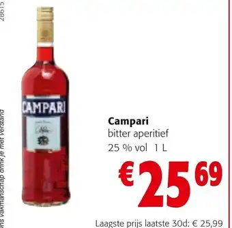 Colruyt Campari Bitter Aperitief 25% Vol 1L aanbieding
