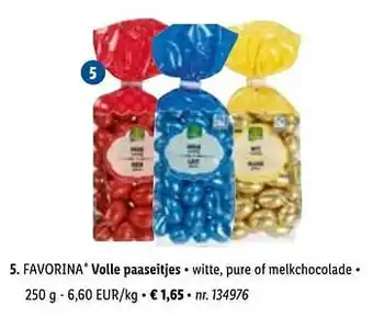 Lidl Volle paaseitjes 250g aanbieding