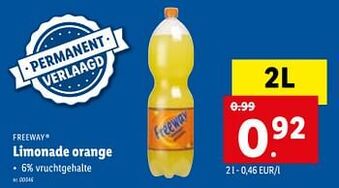Lidl Limonade orange aanbieding